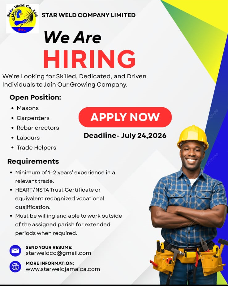 Star Weld Company Limited careers and recruitment poster